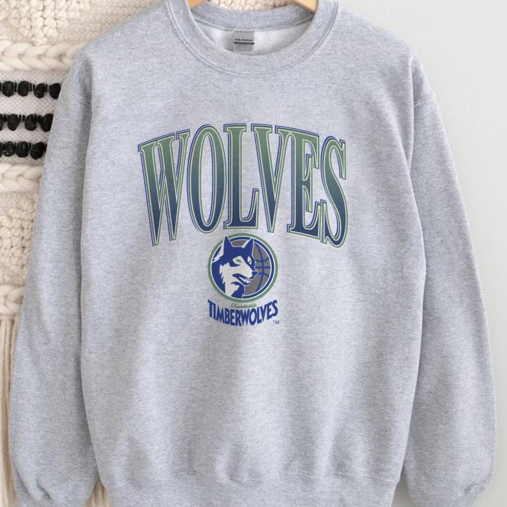 Minnesota Timberwolves Unisex Sport Sweatshirt, Crewneck Grey Sweater